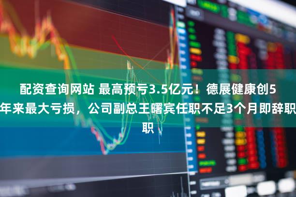 配资查询网站 最高预亏3.5亿元！德展健康创5年来最大亏损，公司副总王曙宾任职不足3个月即辞职