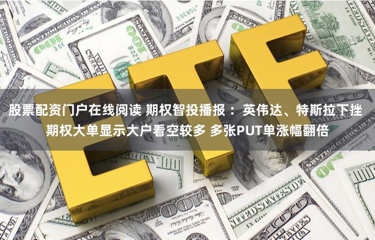 股票配资门户在线阅读 期权智投播报 ：英伟达、特斯拉下挫 期权大单显示大户看空较多 多张PUT单涨幅翻倍