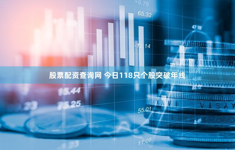 股票配资查询网 今日118只个股突破年线
